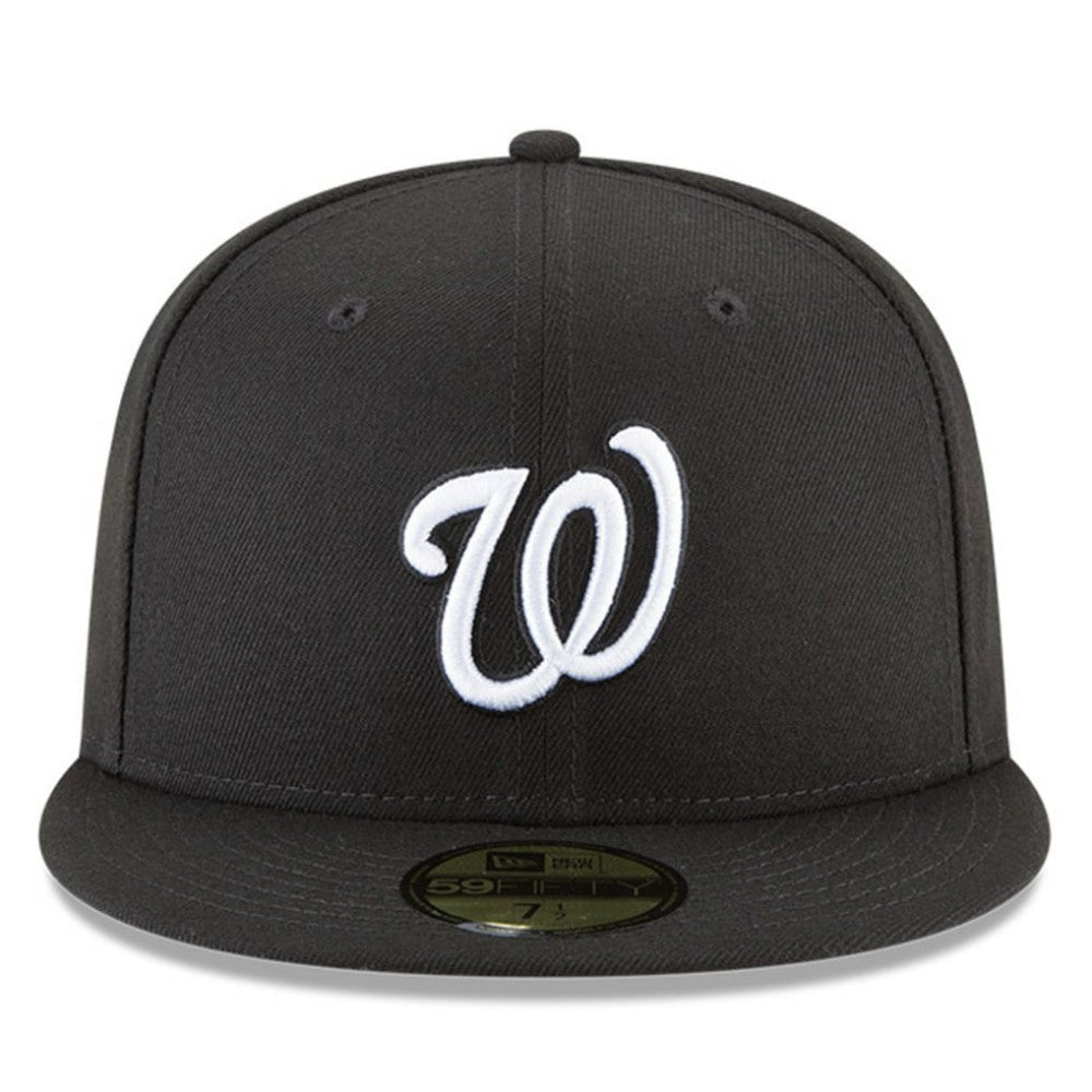 Washington Nationals New Era 59FIFTY Fitted Hat - Black Hats