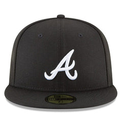 Atlanta Braves New Era 59FIFTY Fitted Hat - Black Hats