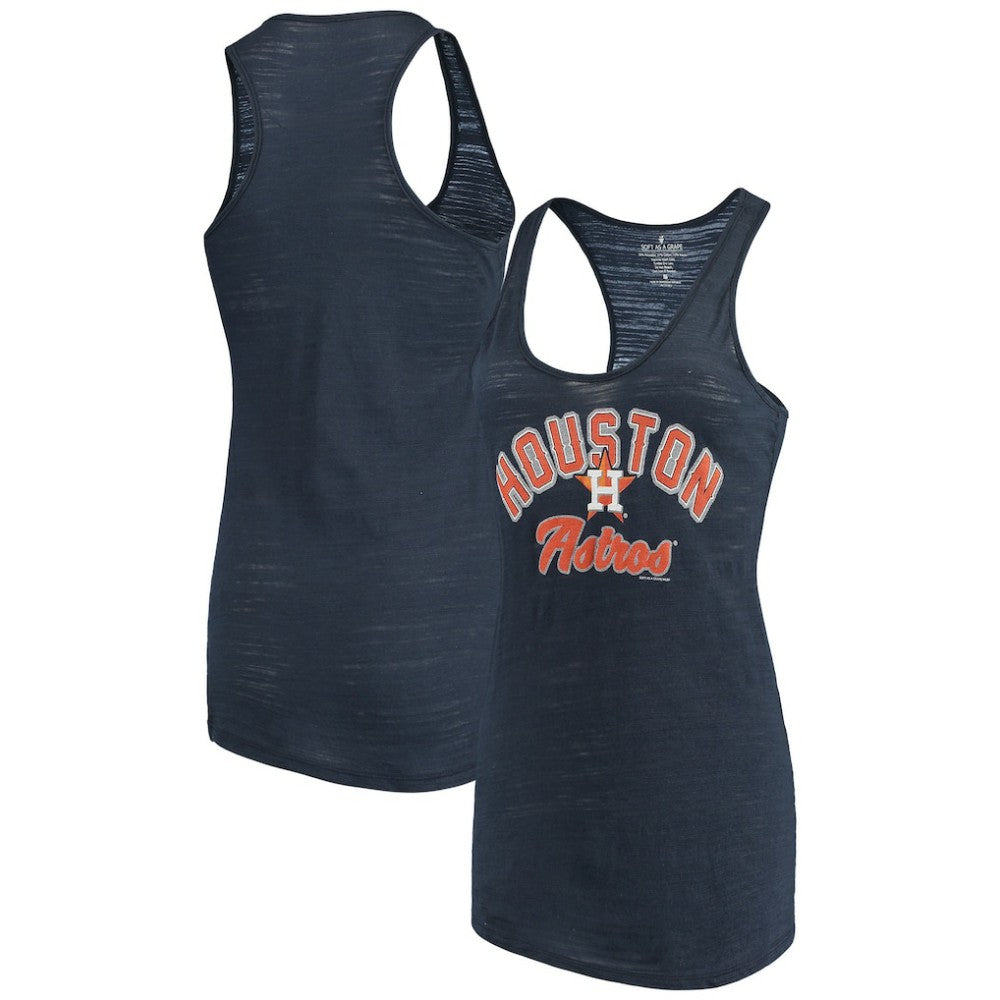 Houston Astros Soft as a Grape Women's Multicount Racerback Tank Top - Navy Tanks