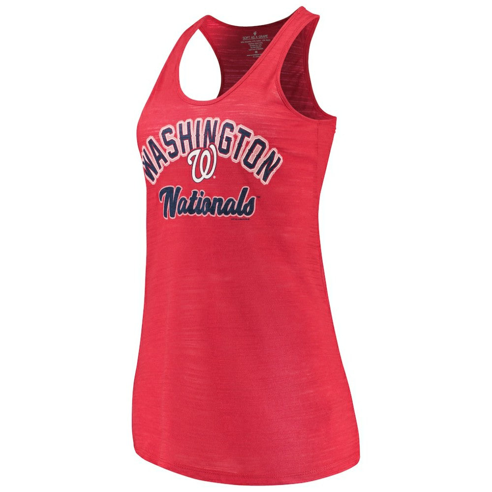 Washington Nationals Soft as a Grape Women's Multicount Racerback Tank Top - Red Tanks