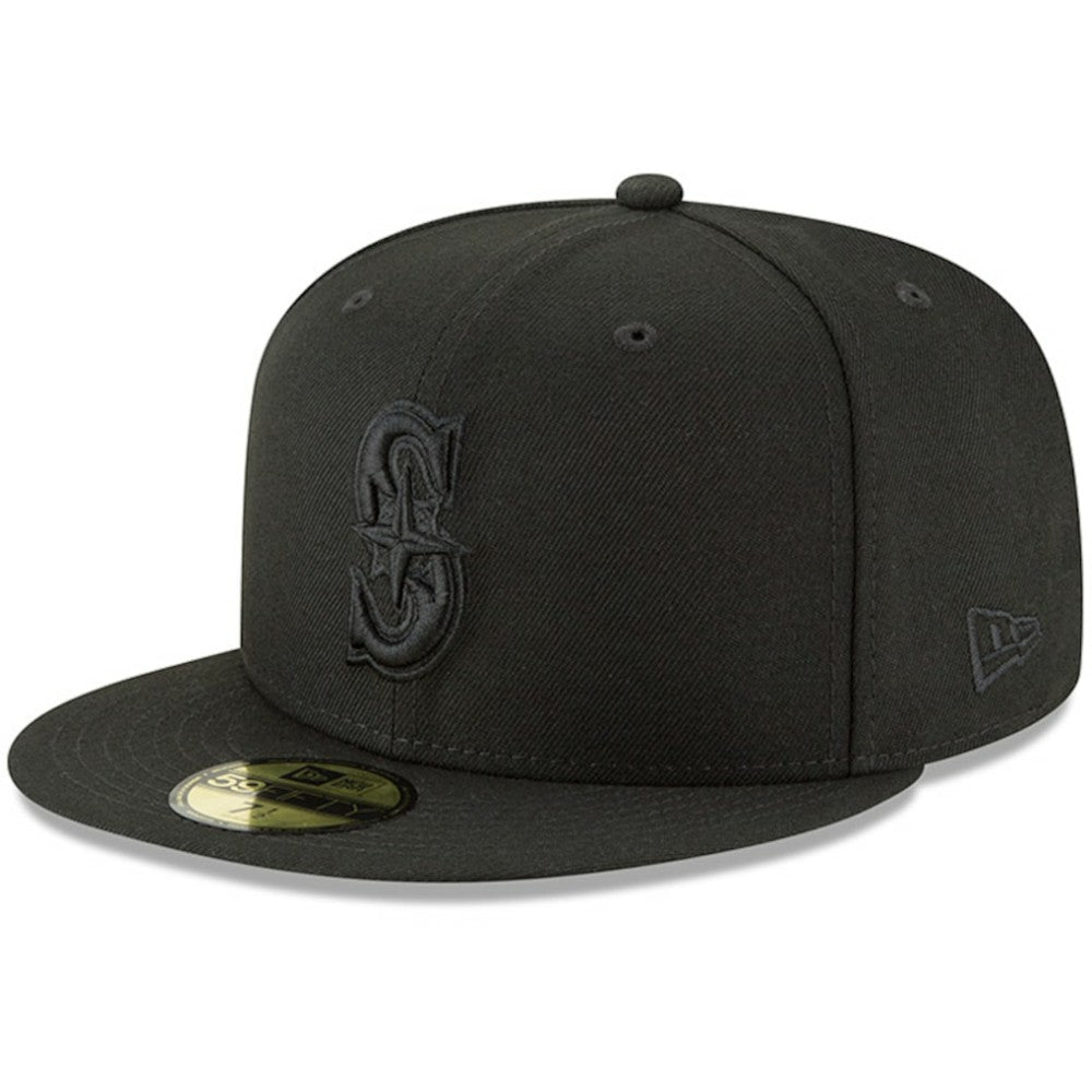Seattle Mariners New Era Primary Logo Basic 59FIFTY Fitted Hat - Black Hats