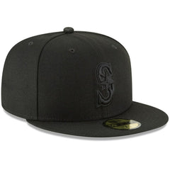 Seattle Mariners New Era Primary Logo Basic 59FIFTY Fitted Hat - Black Hats