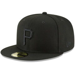 Pittsburgh Pirates New Era Primary Logo Basic 59FIFTY Fitted Hat - Black Hats