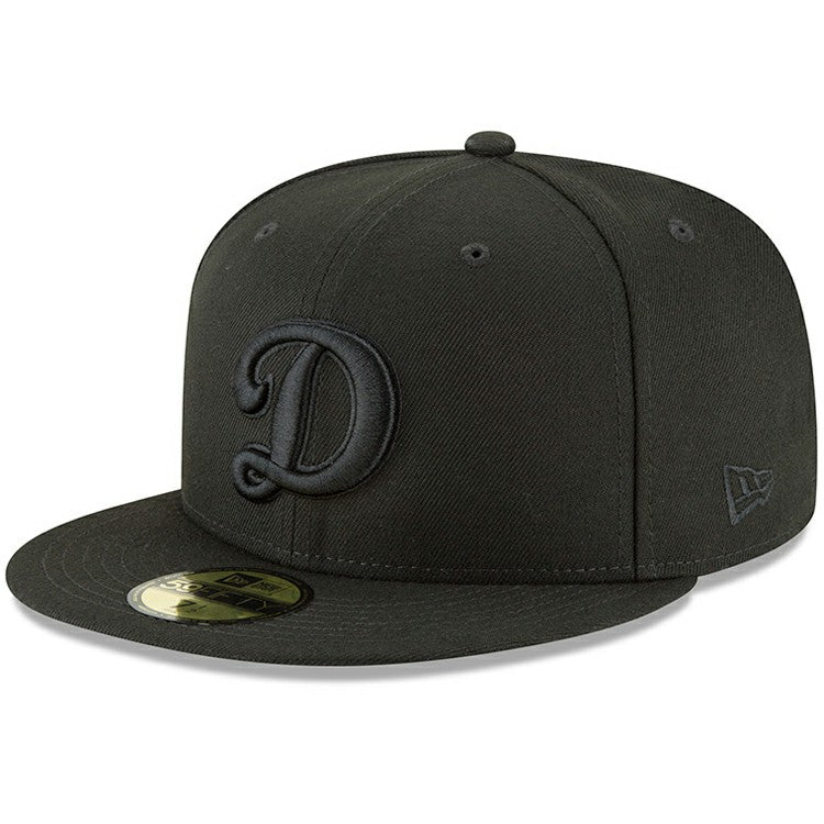 Los Angeles Dodgers New Era Secondary Logo Basic 59FIFTY Fitted Hat - Black Hats
