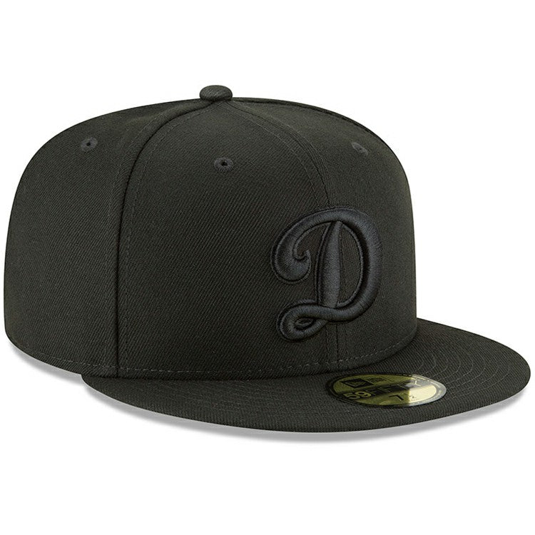 Los Angeles Dodgers New Era Secondary Logo Basic 59FIFTY Fitted Hat - Black Hats