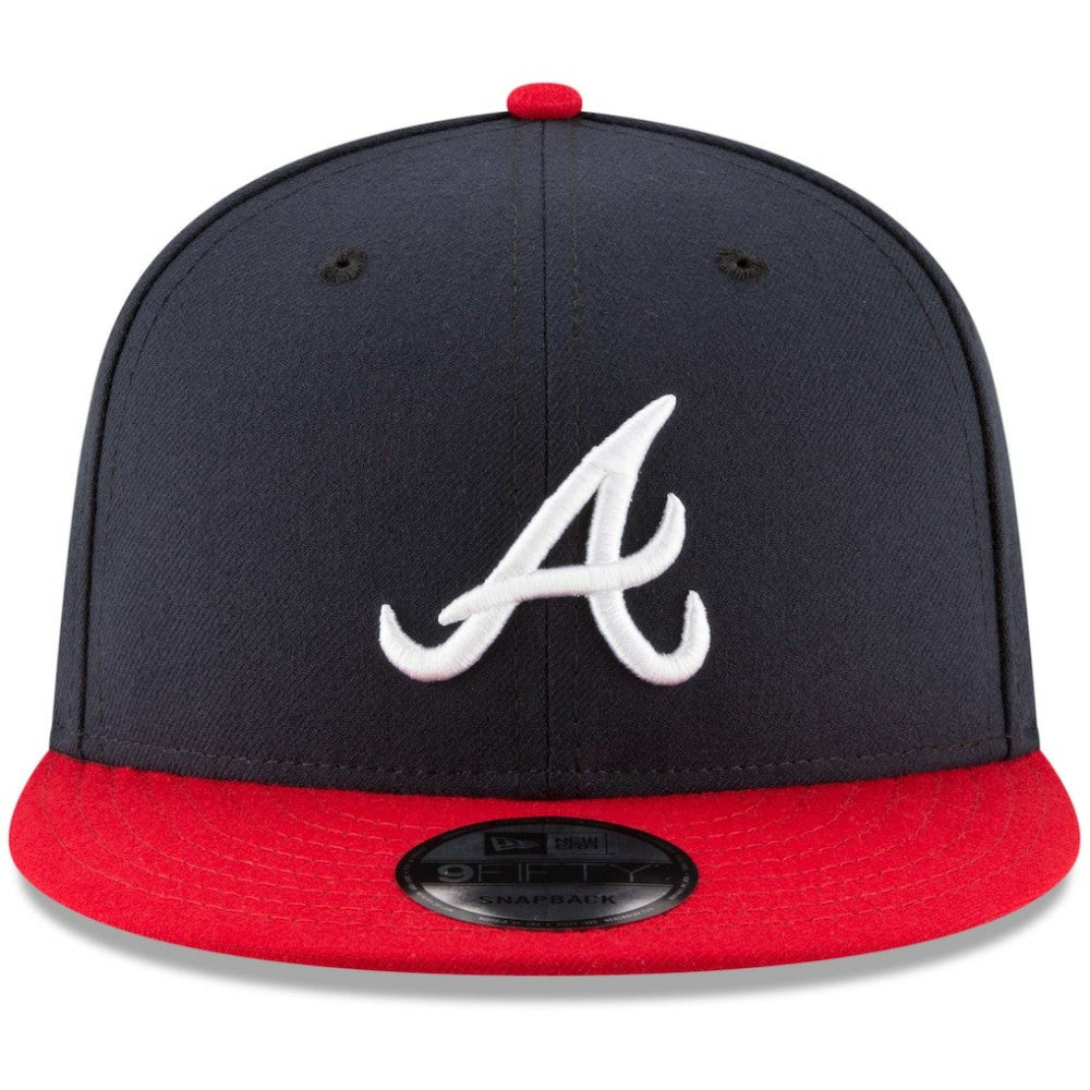 Atlanta Braves New Era Team Color 9FIFTY Snapback Hat - Navy/Red Hats
