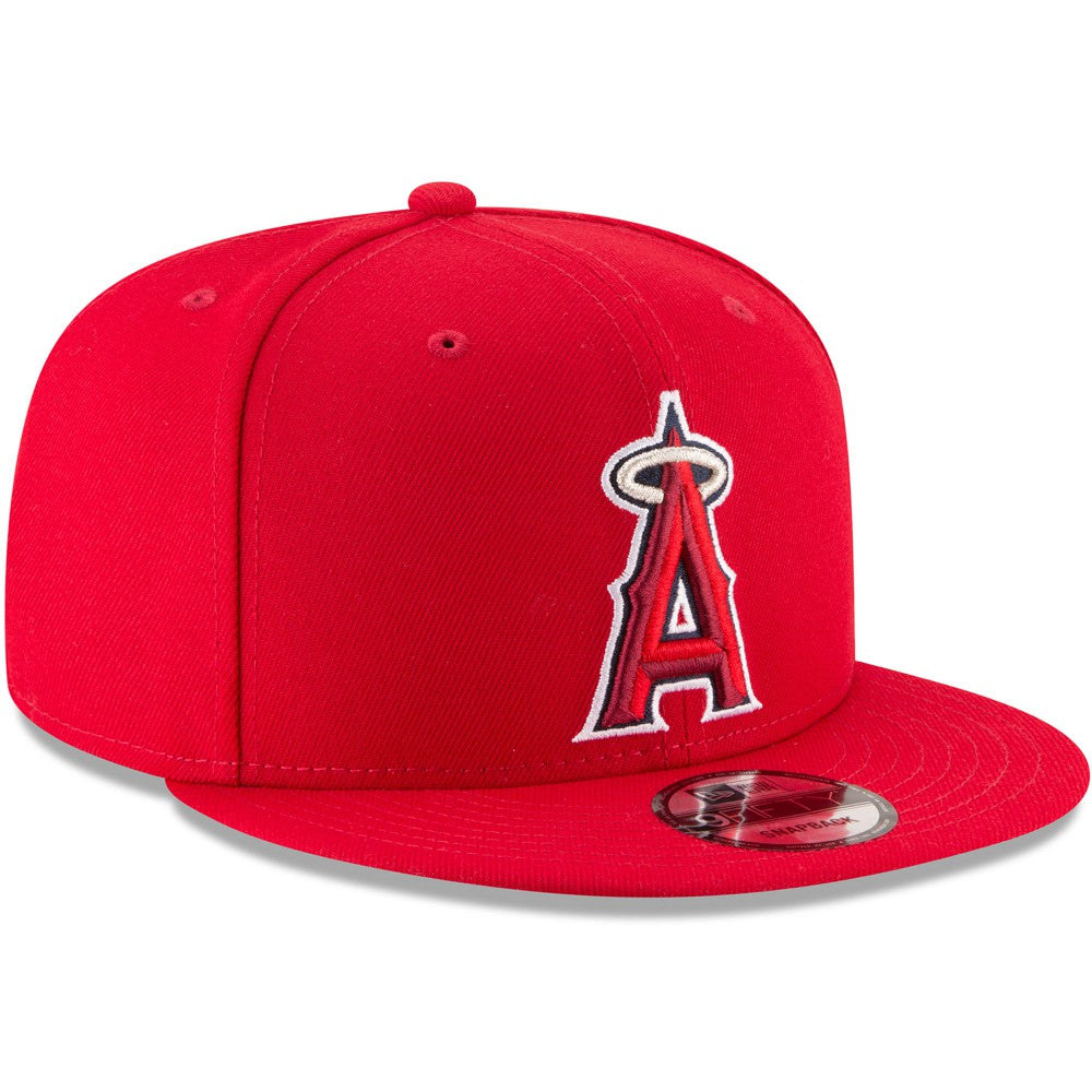 Los Angeles Angels New Era Team Color 9FIFTY Snapback Hat - Red Hats