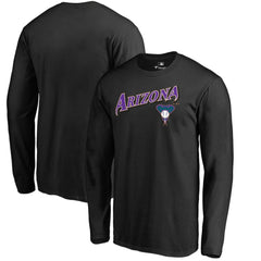 Arizona Diamondbacks Cooperstown Collection Wahconah Long Sleeve T-Shirt - Black T-shirts