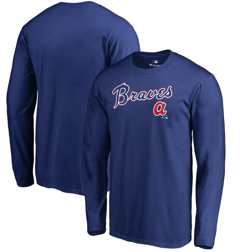 Atlanta Braves Cooperstown Collection Wahconah Long Sleeve T-Shirt - Royal T-shirts