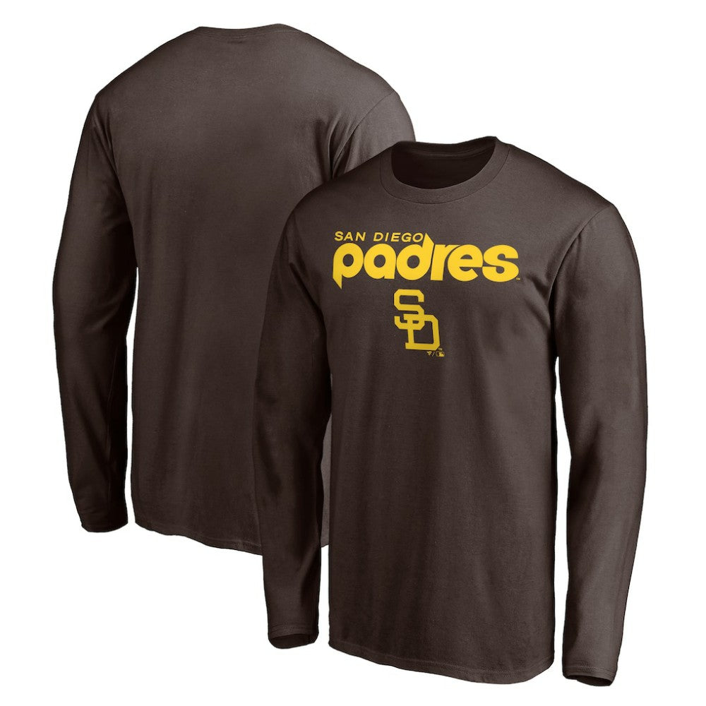 San Diego Padres Cooperstown Collection Wahconah Long Sleeve T-Shirt - Brown T-shirts