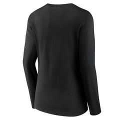 Colorado Rockies Women's Team Lockup Slim Fit Long Sleeve V-Neck T-Shirt - Black T-shirts