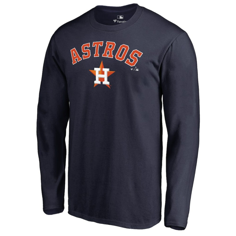 Houston Astros Team Lockup Long Sleeve T-Shirt - Navy T-shirts