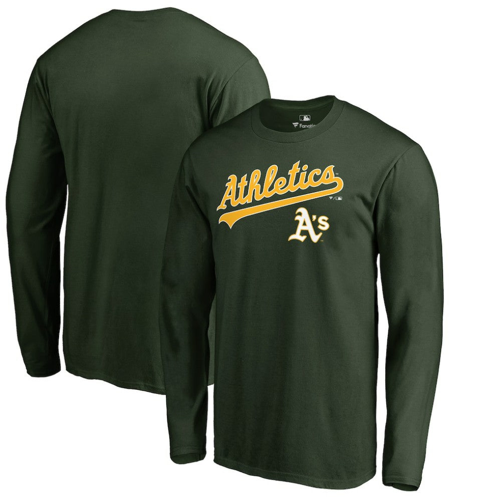 Athletics Team Lockup Long Sleeve T-Shirt - Green T-shirts