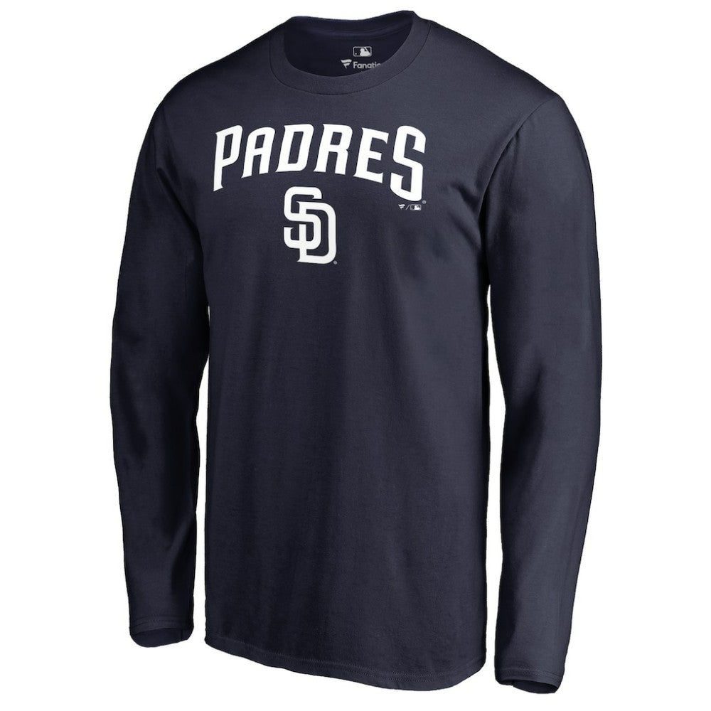 San Diego Padres Team Lockup Long Sleeve T-Shirt - Navy T-shirts