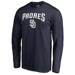 San Diego Padres Team Lockup Long Sleeve T-Shirt - Navy T-shirts