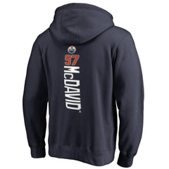 NHL Connor McDavid Edmonton Oilers Backer Name & Number Pullover Hoodie - Navy
