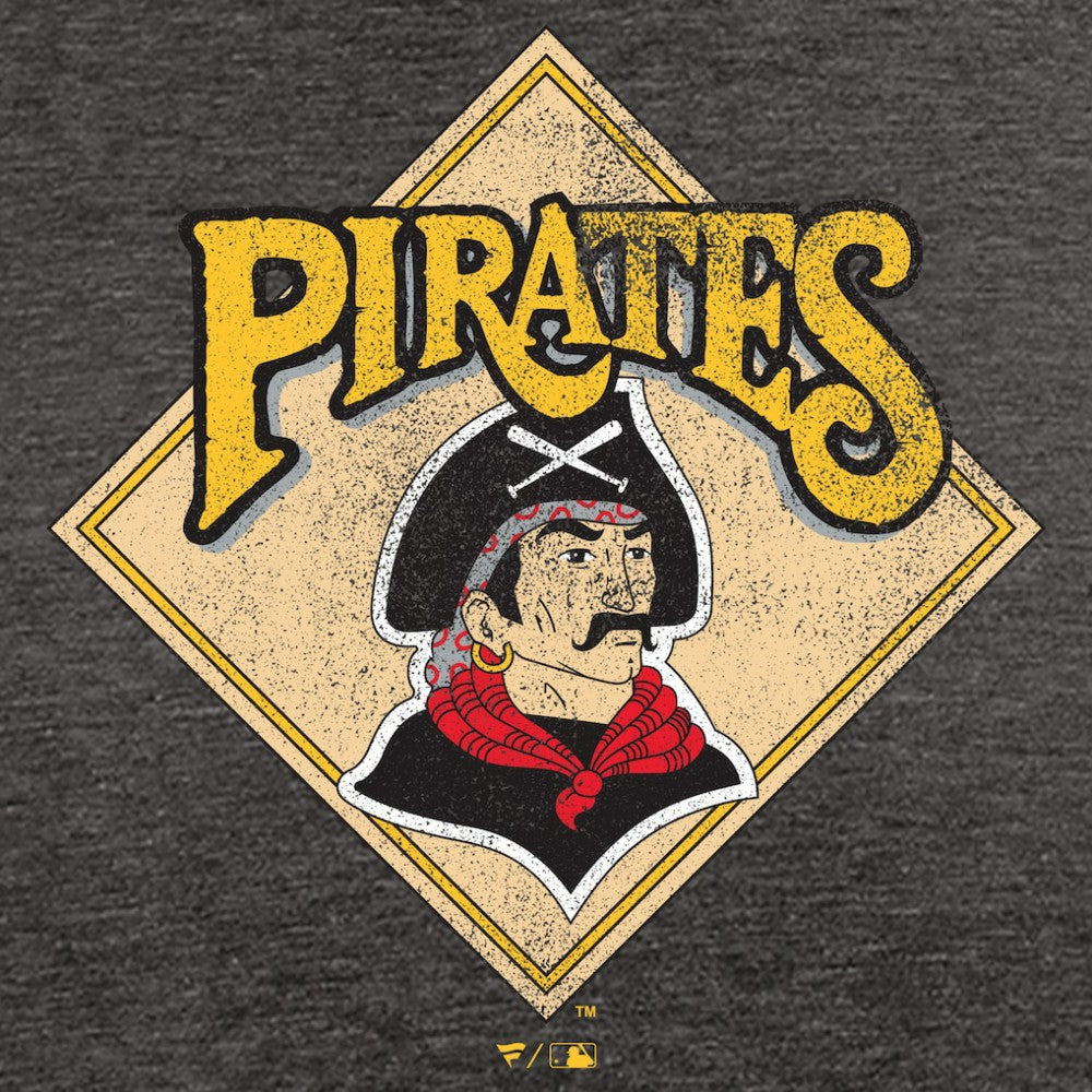 Pittsburgh Pirates Hometown Collection Retro Logo T-Shirt - Black T-shirts