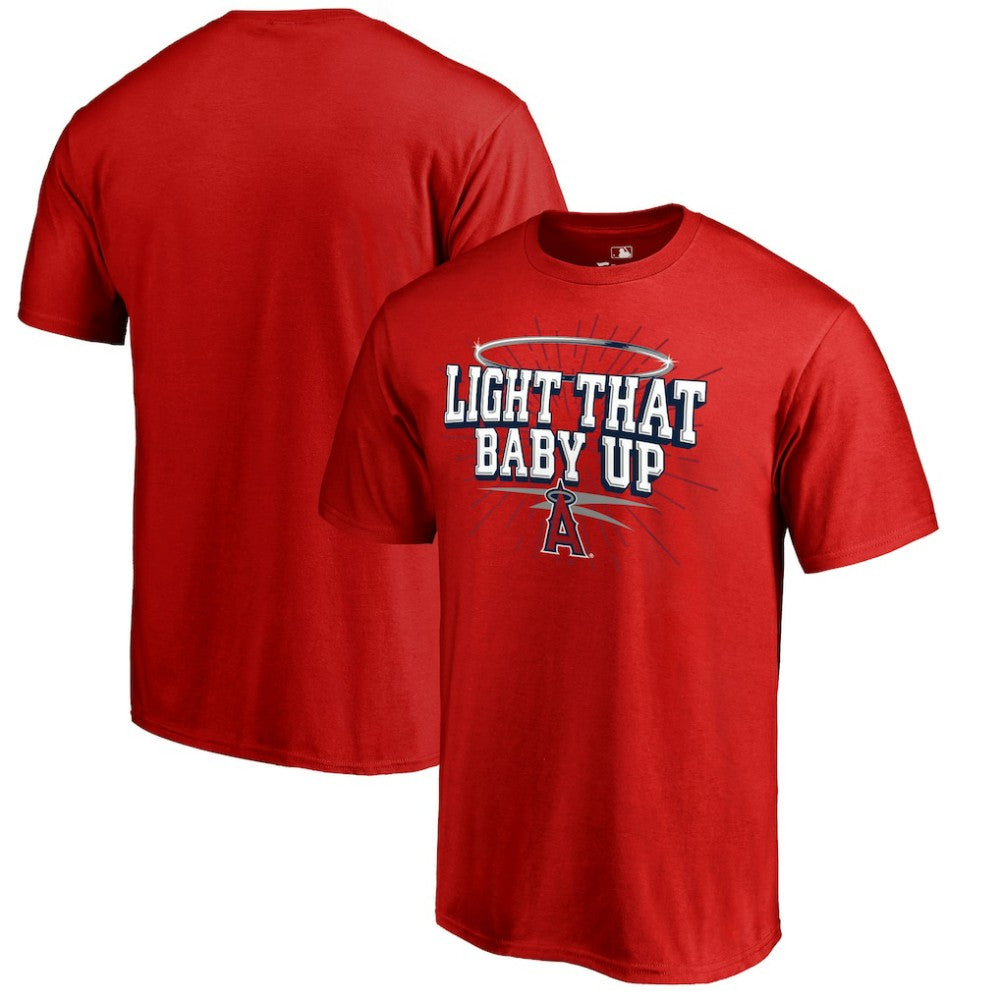 Los Angeles Angels Hometown Collection Light That Baby Up T-Shirt - Red Hats