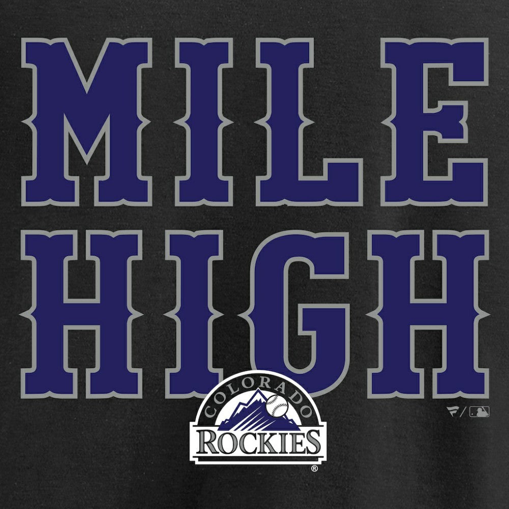 Colorado Rockies Women's Hometown Collection Mile High V-Neck T-Shirt - Black T-shirts