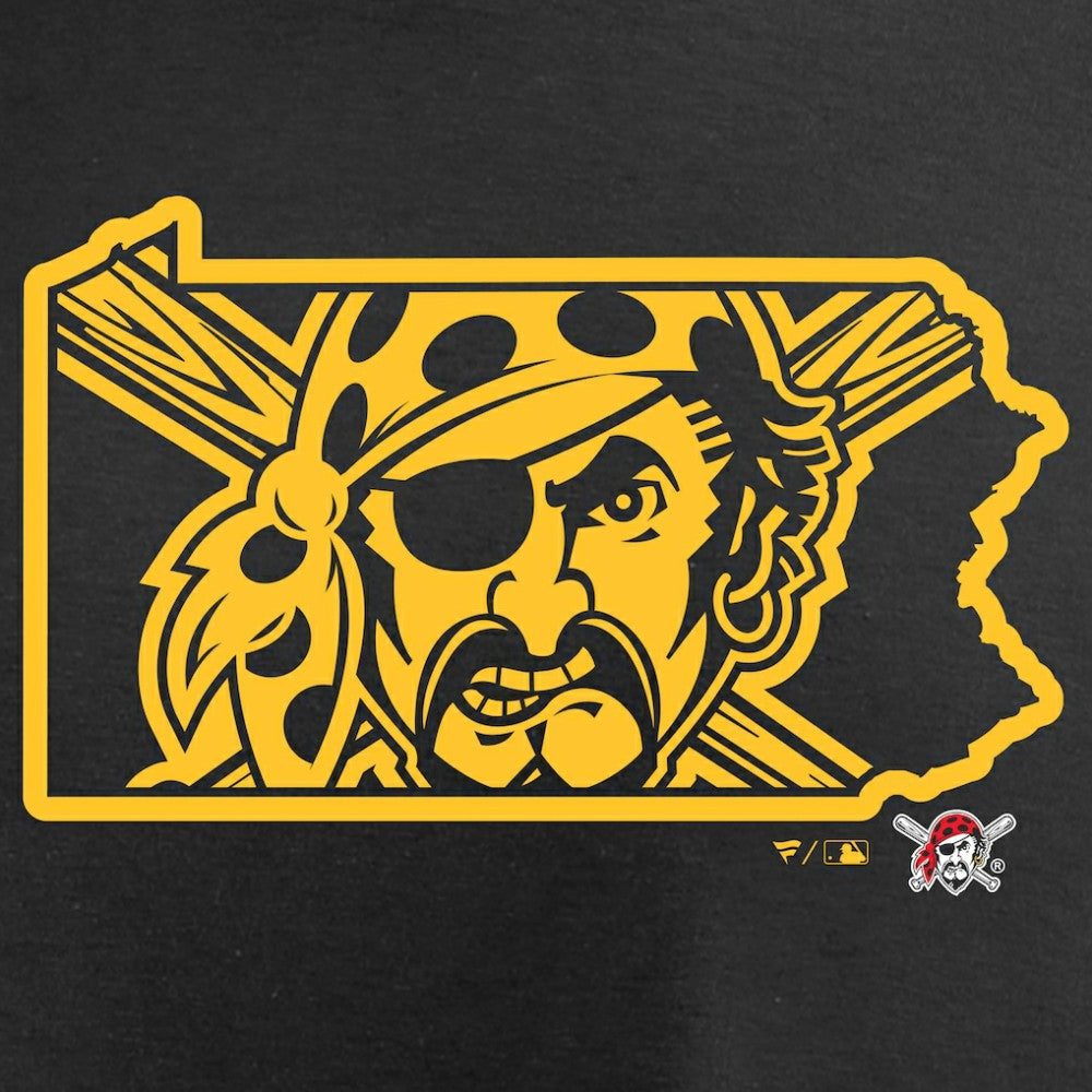 Pittsburgh Pirates Hometown Collection Bucco State Long Sleeve T-Shirt - Black T-shirts