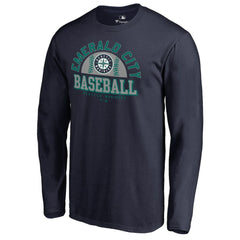 Seattle Mariners Hometown Collection Cascadia Long Sleeve T-Shirt - Navy T-shirts