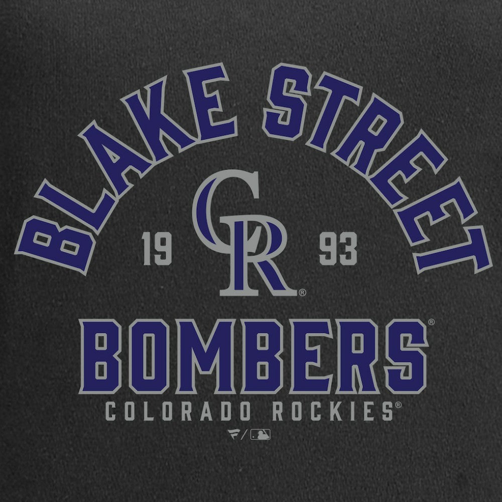 Colorado Rockies Hometown Collection Blake Street Pullover Hoodie - Black Hoodies