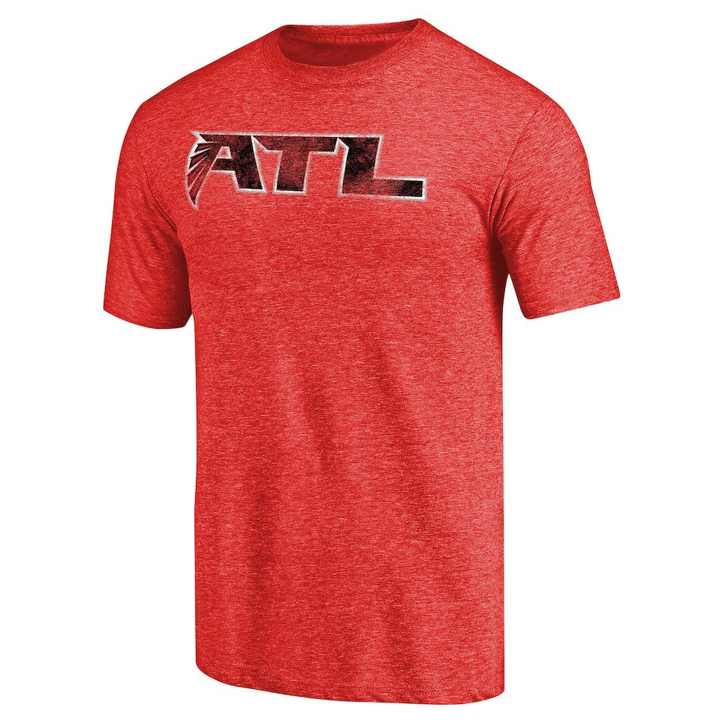 Atlanta Falcons Distressed Alternate Logo Secondary Tri-Blend T-Shirt Red