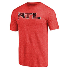 Atlanta Falcons Distressed Alternate Logo Secondary Tri-Blend T-Shirt Red
