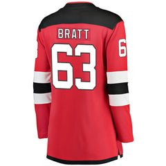 NHL Jesper Bratt New Jersey Devils Fanatics Women's Home Breakaway Player Jersey - Red