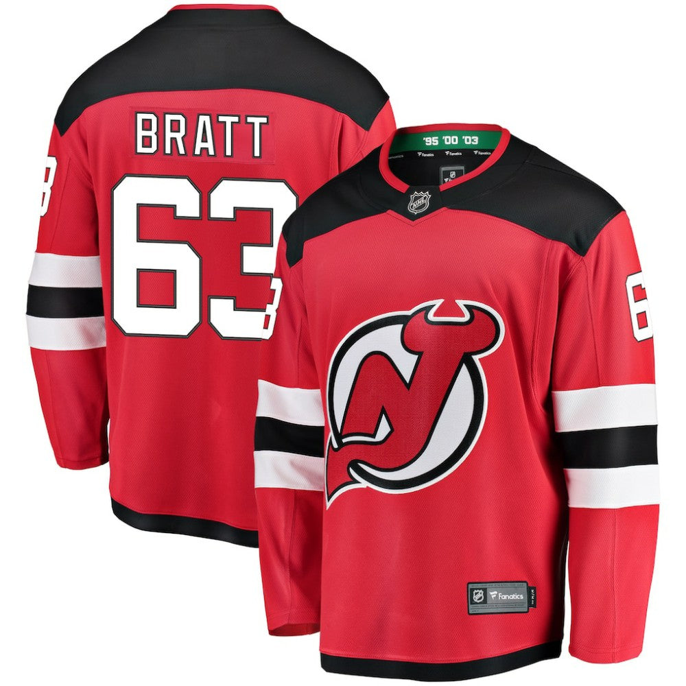 NHL Jesper Bratt New Jersey Devils Fanatics Home Breakaway Player Jersey - Red
