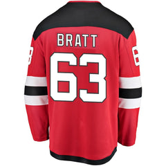 NHL Jesper Bratt New Jersey Devils Fanatics Home Breakaway Player Jersey - Red