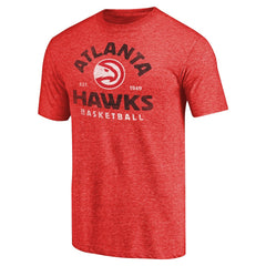 Atlanta Hawks Vintage Arch Tri-Blend T-Shirt Red
