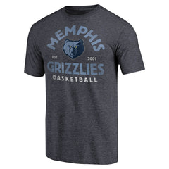 Memphis Grizzlies Vintage Arch Tri-Blend T-Shirt Navy
