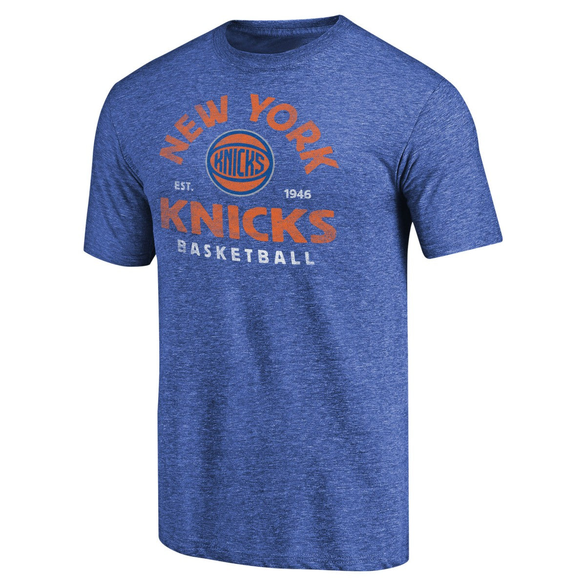 New York Knicks Vintage Arch Tri-Blend T-Shirt Royal
