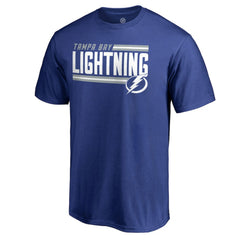 NHL Tampa Bay Lightning Iconic Collection On Side Stripe T-Shirt - Blue