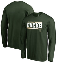 Milwaukee Bucks Onside Stripe Long Sleeve T-Shirt Hunter Green