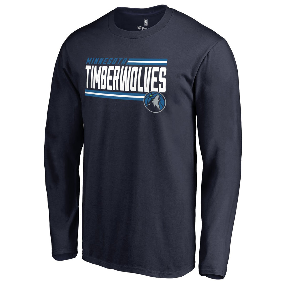 Minnesota Timberwolves Onside Stripe Long Sleeve T-Shirt Navy