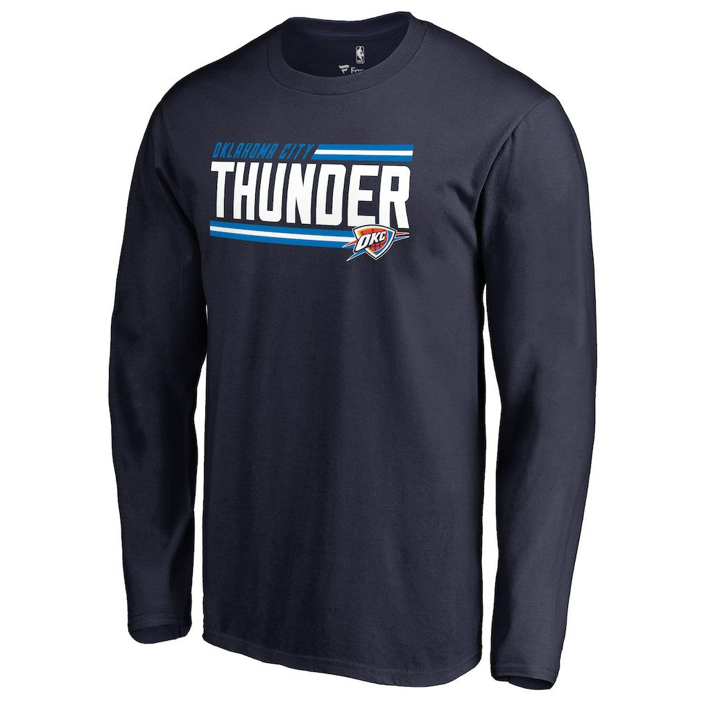 Oklahoma City Thunder Onside Stripe Long Sleeve T-Shirt Navy