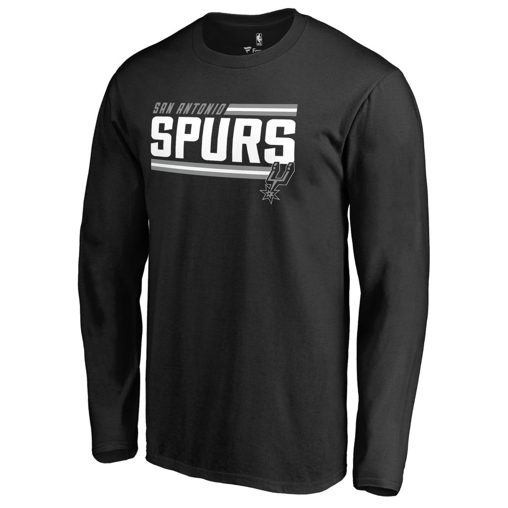 San Antonio Spurs Onside Stripe Long Sleeve T-Shirt Black