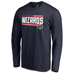Washington Wizards Onside Stripe Long Sleeve T-Shirt Navy