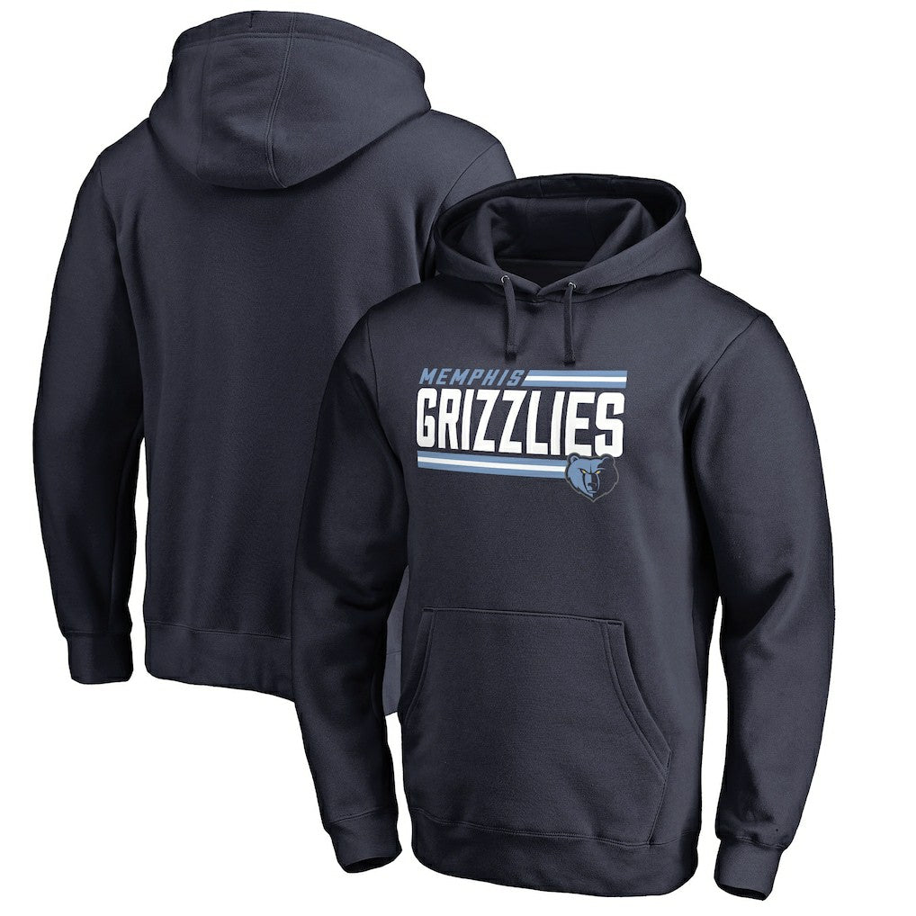 Memphis Grizzlies Onside Stripe Pullover Hoodie Navy
