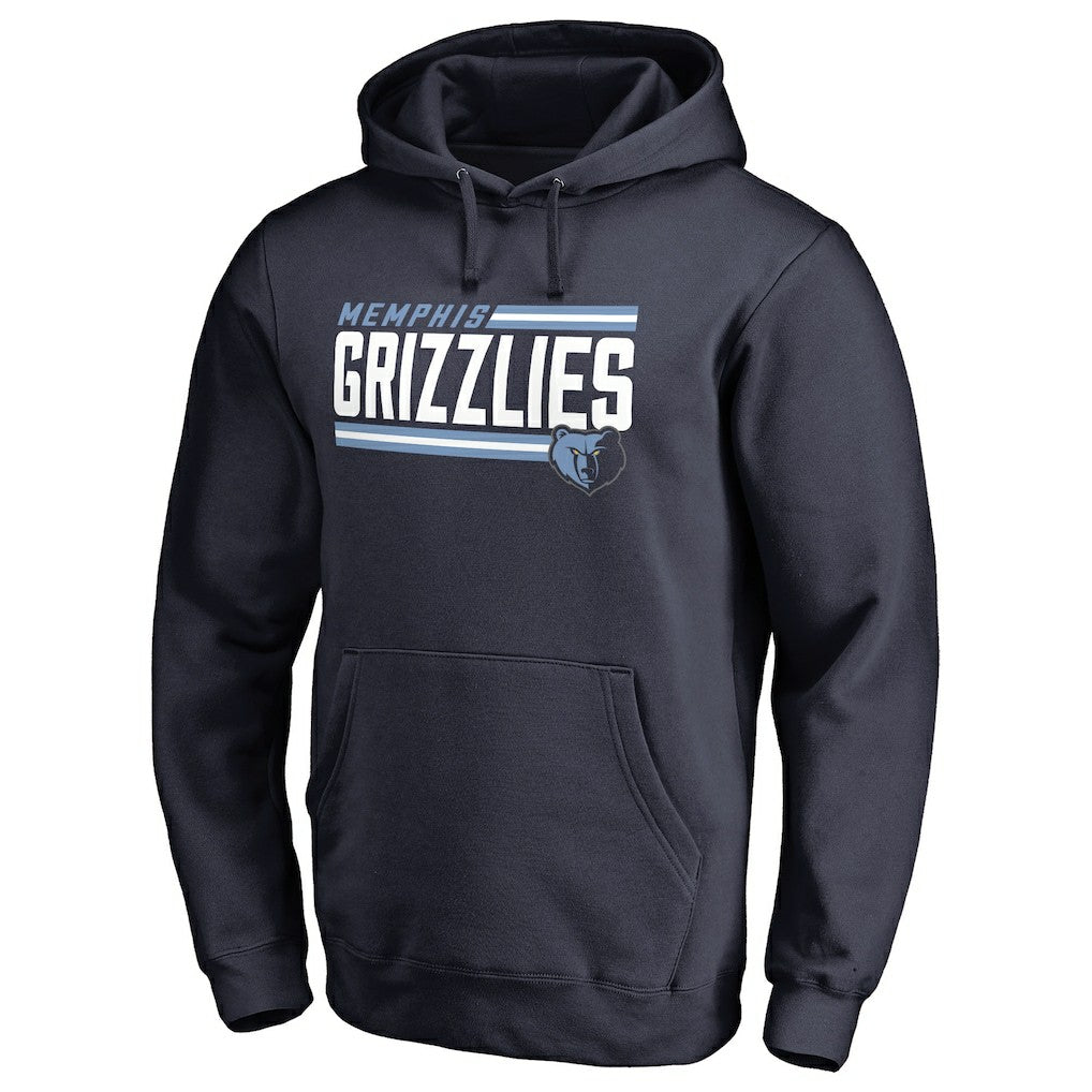 Memphis Grizzlies Onside Stripe Pullover Hoodie Navy