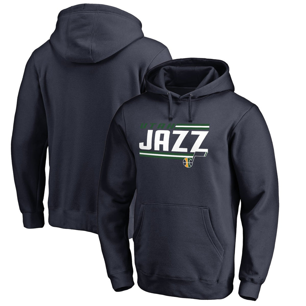 Utah Jazz Onside Stripe Pullover Hoodie Navy