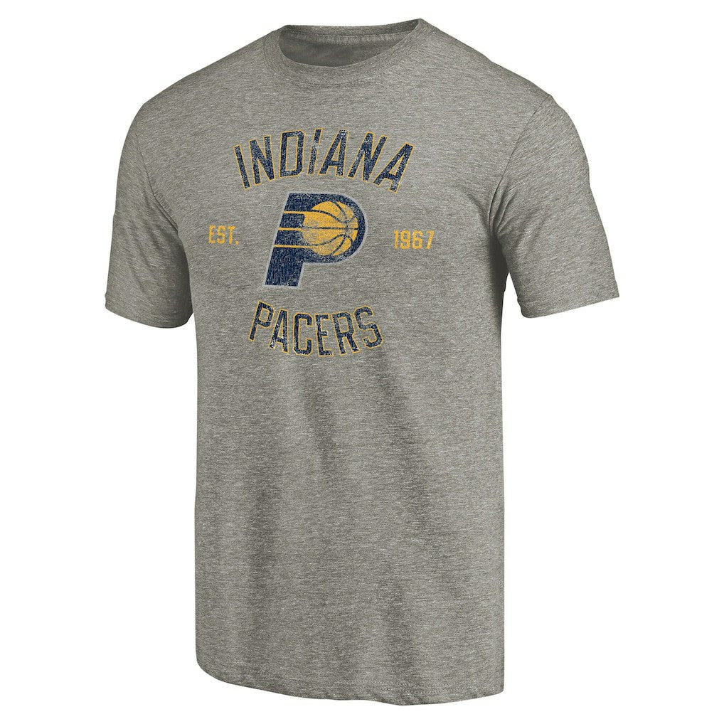 Indiana Pacers Team Heritage Tri-Blend T-Shirt Gray