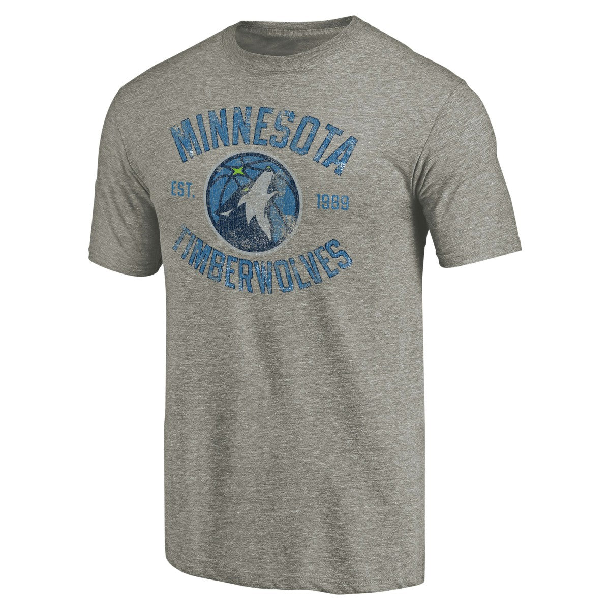 Minnesota Timberwolves Team Heritage Tri-Blend T-Shirt Gray