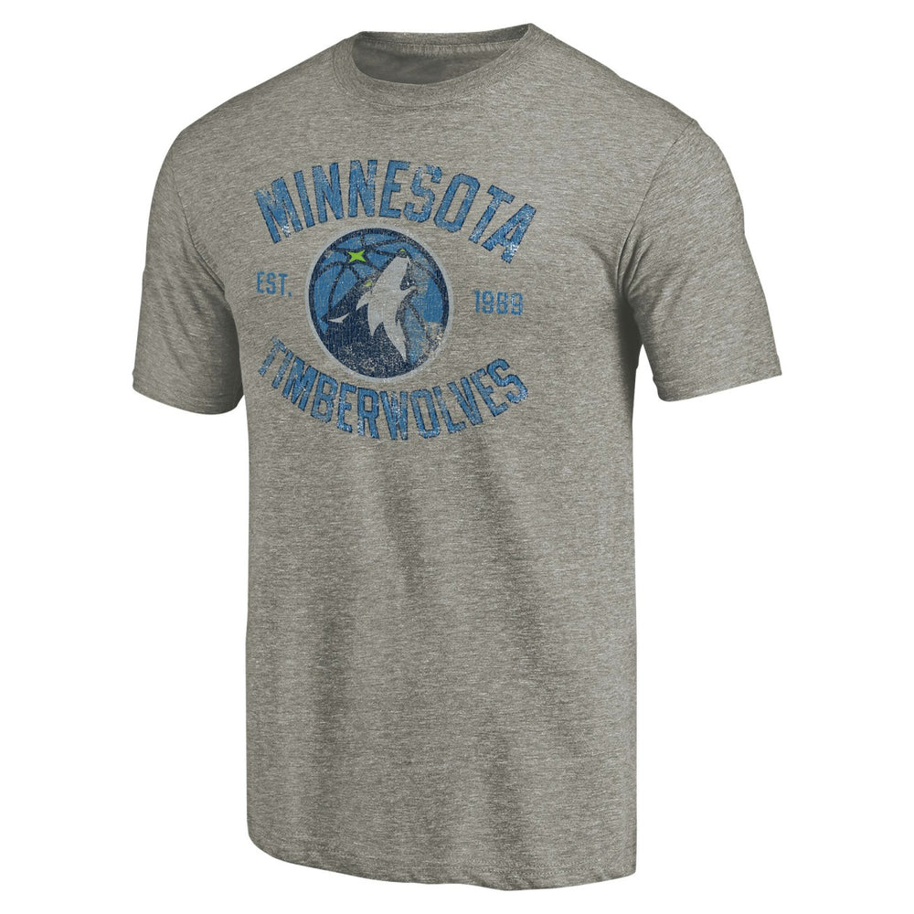Minnesota Timberwolves Team Heritage Tri-Blend T-Shirt Gray