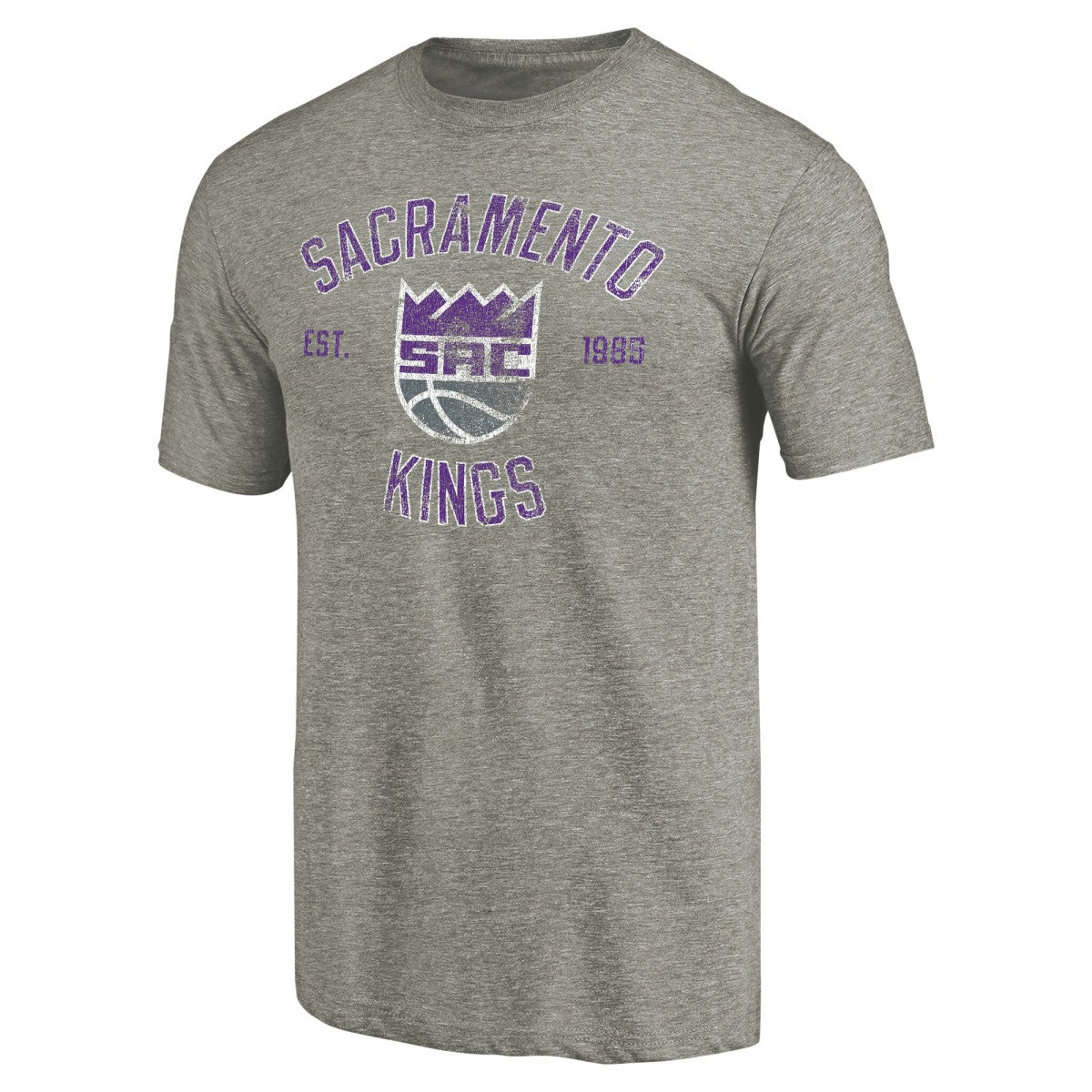 Sacramento Kings Team Heritage Tri-Blend T-Shirt Gray