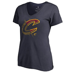 Cleveland Cavaliers Women's X-Ray Slim Fit V-Neck T-Shirt Navy