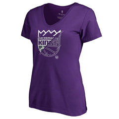 Sacramento Kings Women's X-Ray Slim Fit V-Neck T-Shirt Purple