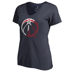Washington Wizards Women's X-Ray Slim Fit V-Neck T-Shirt Navy